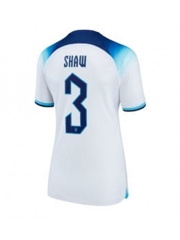 England Luke Shaw #3 Heimtrikot für Frauen WM 2022 Kurzarm